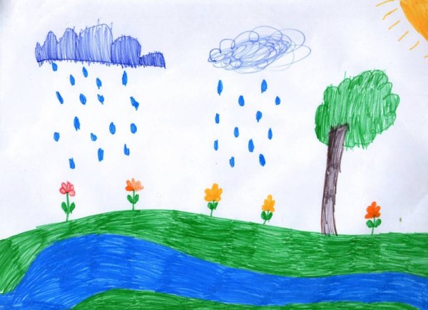Рисование летний дождик