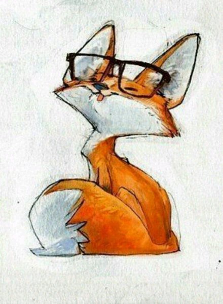 Милые лисички для срисовывания