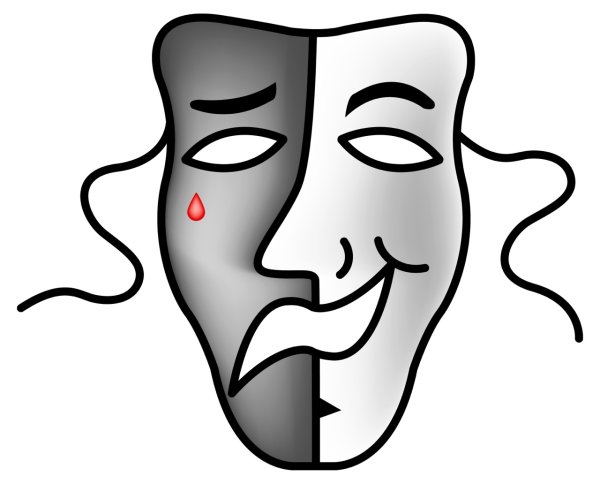 Театральные маски грустная и веселая