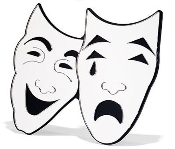 Театральные маски карандашом