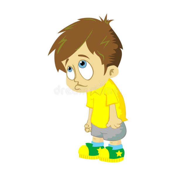 Грустный мальчик для детей