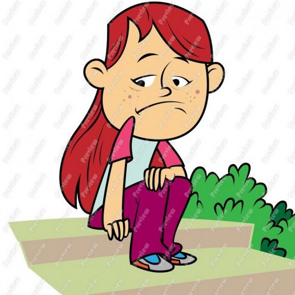 Грустный ребенок клипарт