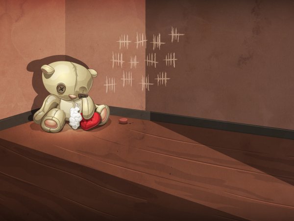 Мишка с разбитым сердцем