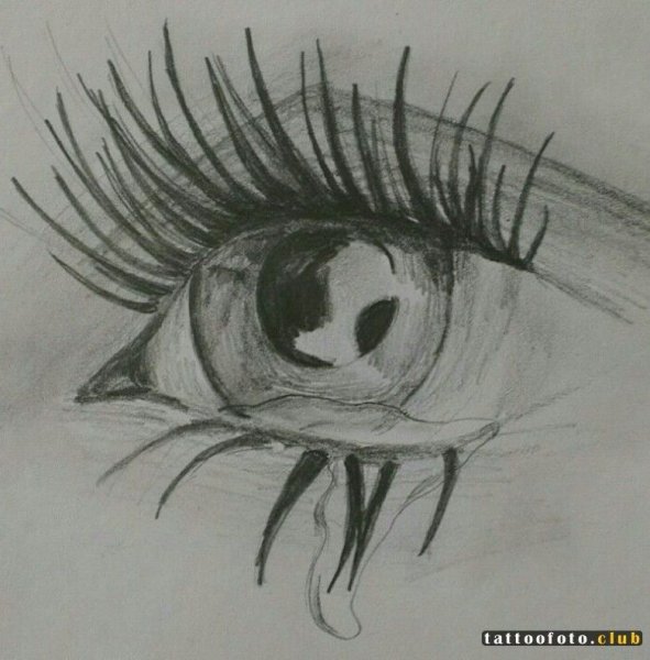 Нарисовать закрытый глаз