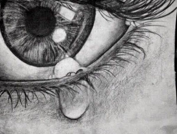Рисунки для срисовки глаза грусть