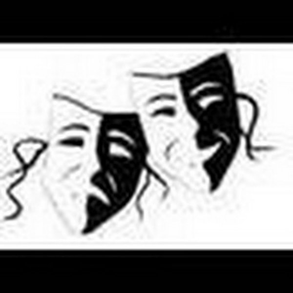 Театральные маски черно белые