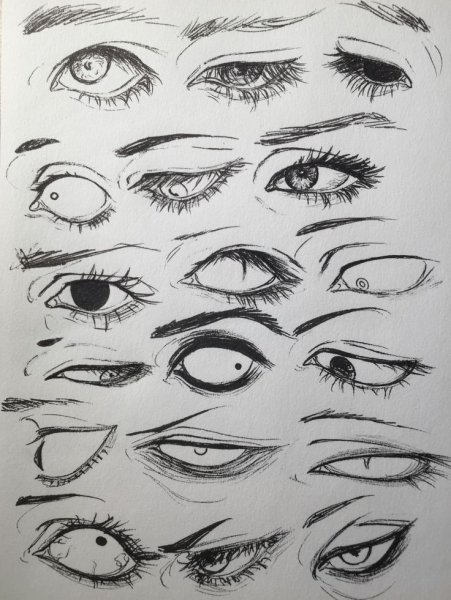 Стиль рисования глаз карандашом