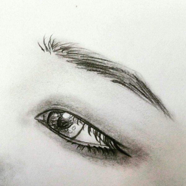 Корейские глаза карандашом
