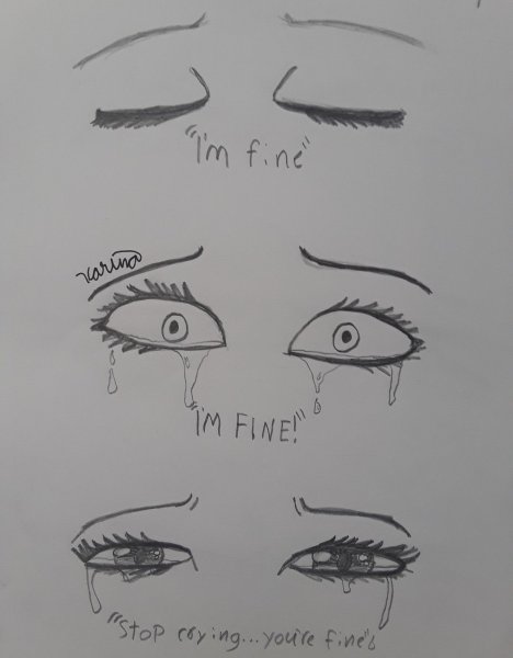 Грустные глаза рисунок