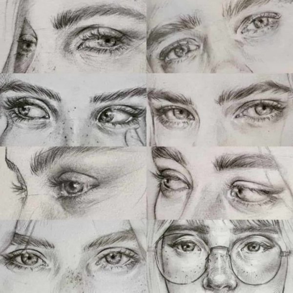 Глаза в разных ракурсах