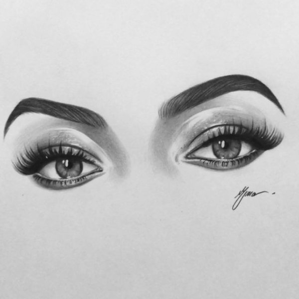 Нарисованные женские глаза