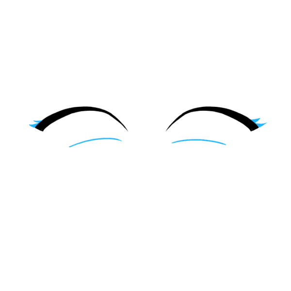 Нарисовать грустные брови