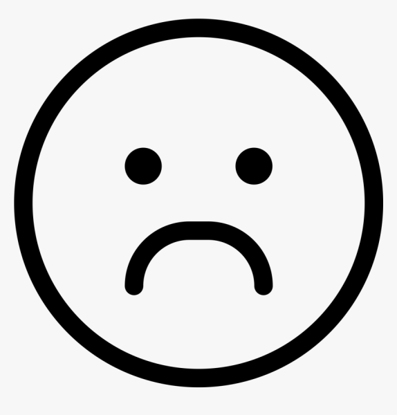 Значок грустный смайлик