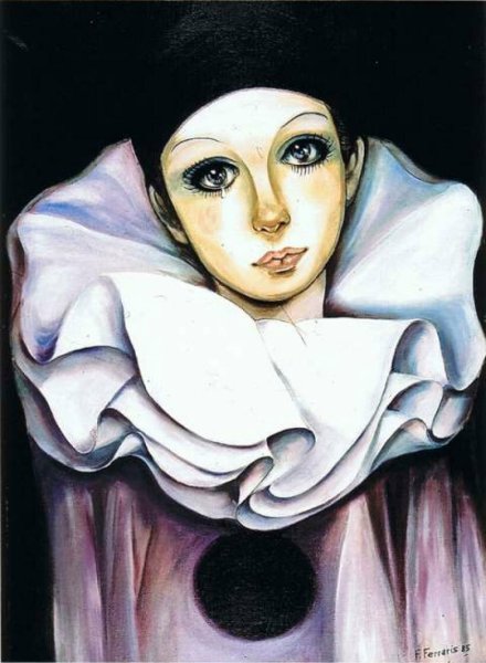 Пьеро из Буратино раскраска для детей