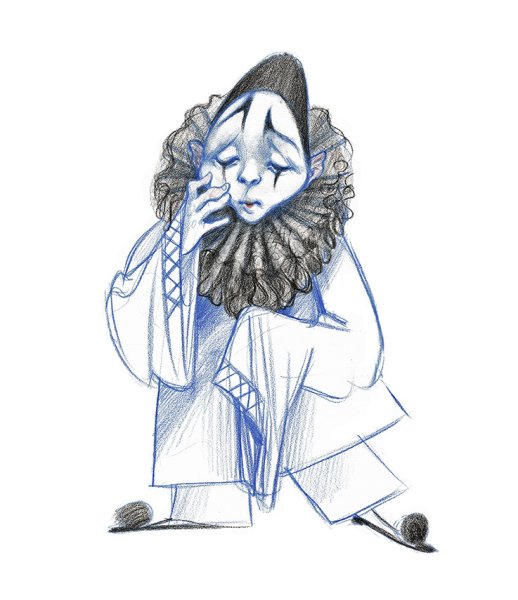 Пьеро грустный