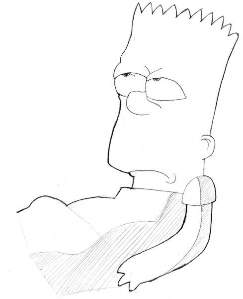 Барт симпсон голова рисунок