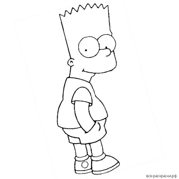 Раскраски симсон барт симпсон