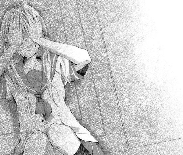 Аниме девушка в отчаянии