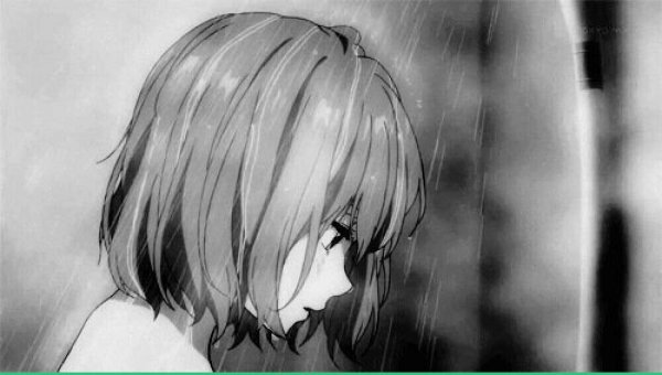 Аниме черно белое грусть
