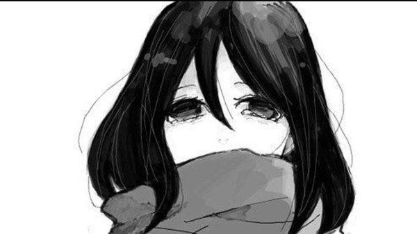 Аниме черно белое грусть