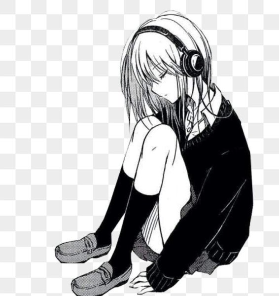 Аниме черно белое