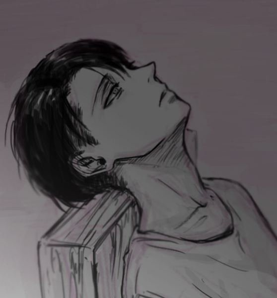 Леви Аккерман грустный