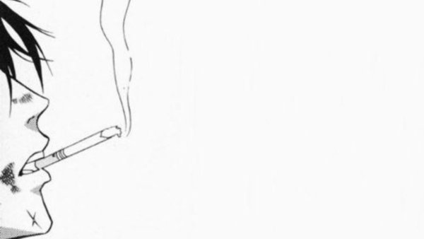 Аниме парень с белыми волосами плачет