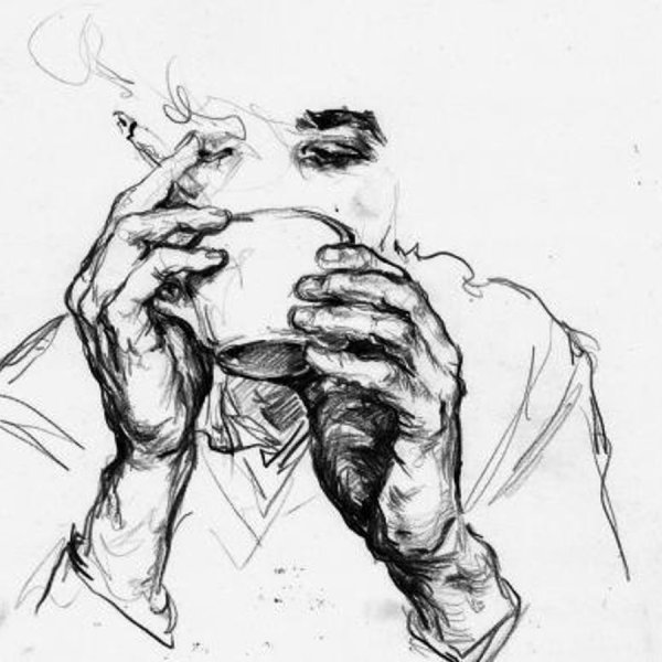 Грустный мужчина рисунок