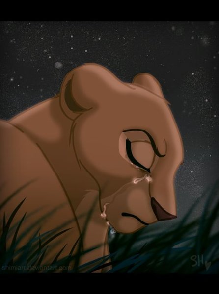 Король Лев Симба плачет