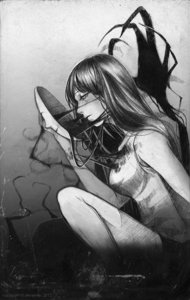 Аниме девушка на дереве