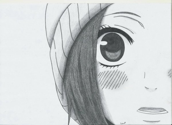 Рисунки для срисовки лёгкие лицо аниме