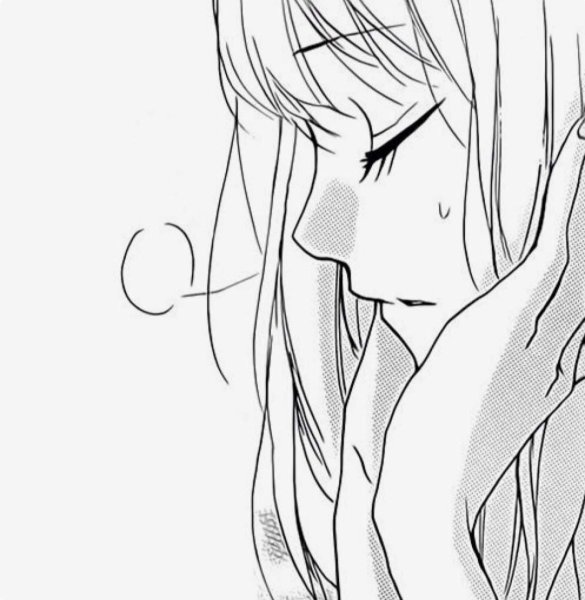 Грустная девушка рисунок