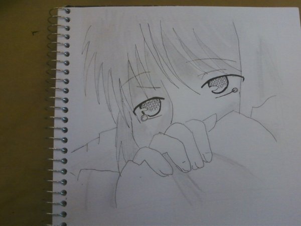 Аниме карандашом грустные