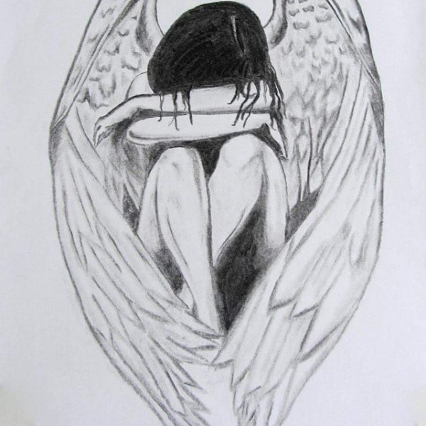 Ангелы арты карандашом