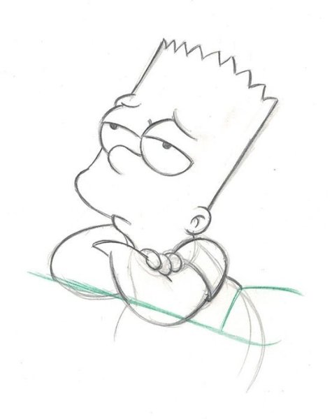 Барт симпсон порисовать