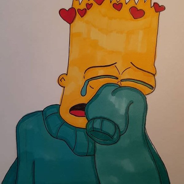 Симпсоны для срисовки грустные