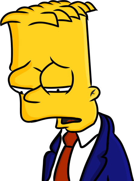 Расстроенный барт симпсон