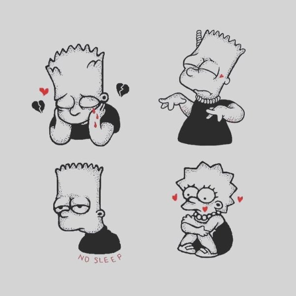 Барт симпсон эскиз