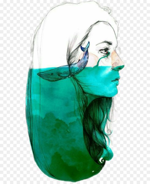 Грустные рисунки акварелью