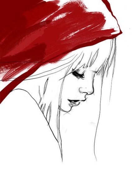 Девушка в шапке рисунок