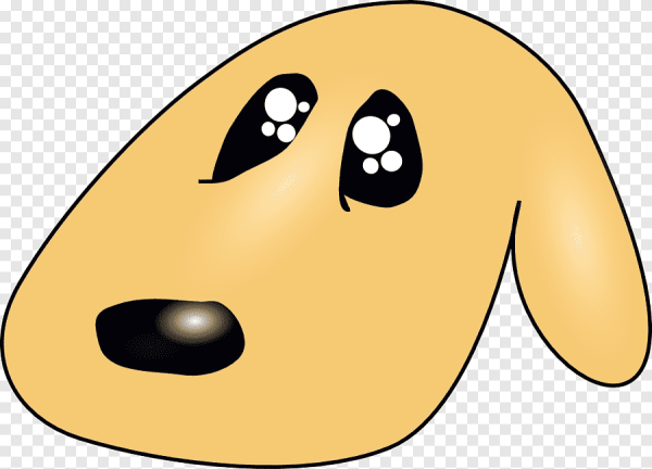 Грустный мультяшный щенок