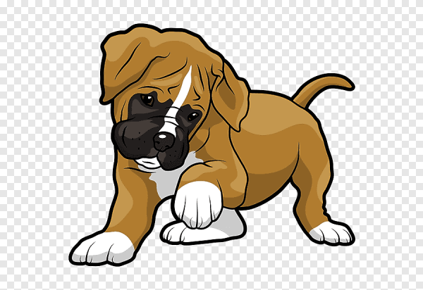 Собака боксер мультяшная