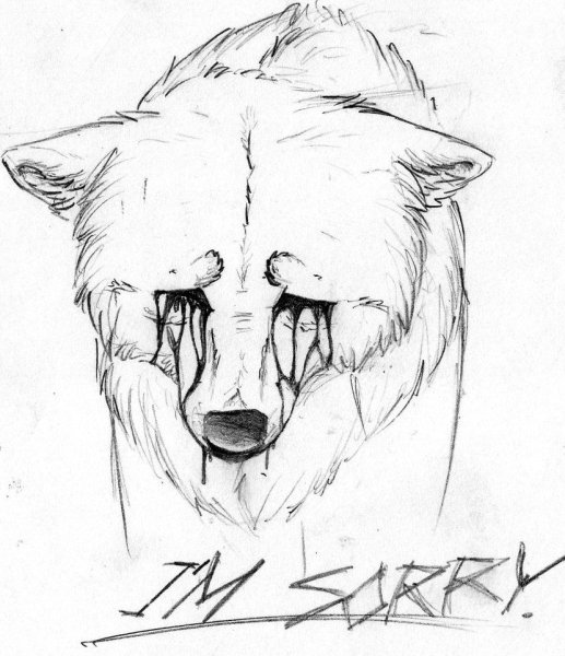 Волк с наушниками рисунок