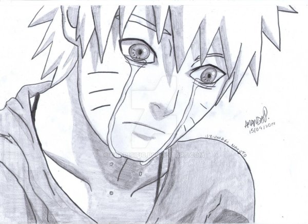 Наруто карандашом