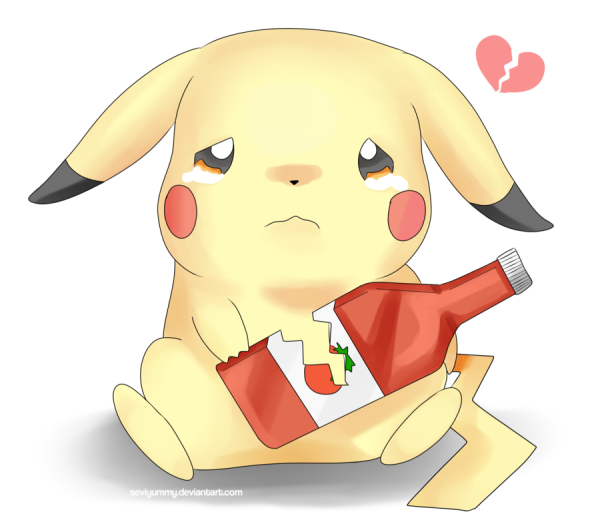 Покемон Пикачу грустный
