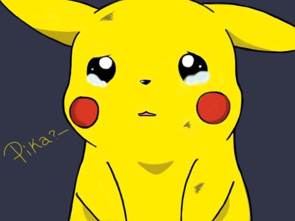 Пикачу плачет