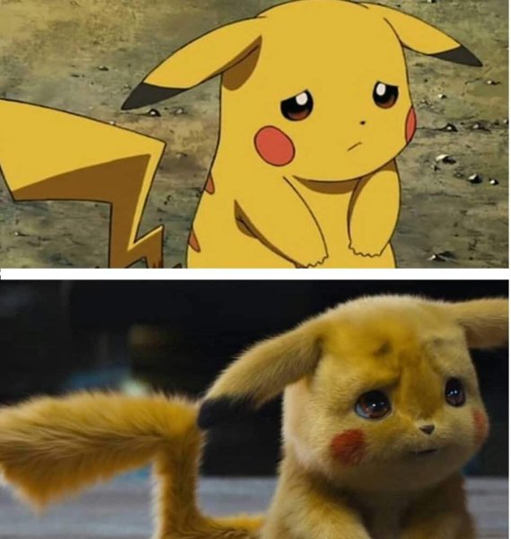 Покемон Пикачу грустный
