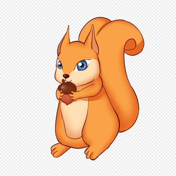 Грустная мультяшная белка