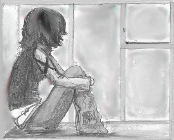 Грустные рисунки с Цитатами карандашом