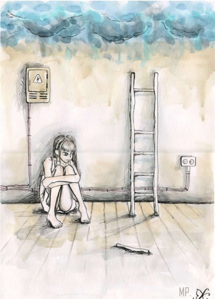 Одиночество рисунок